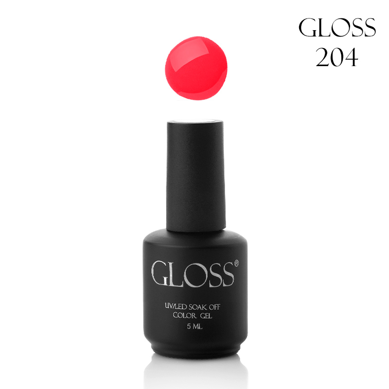 Gel polish GLOSS 204 (terracotta), 5 ml